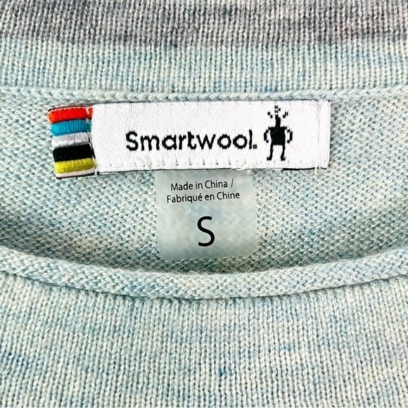Smartwool Shadow Pine Pocket Sweater Size Merino Wool Blend Mint Green Small - Picture 5 of 7